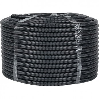 Гофрированная труба негорючая безгалогеновая FRHF EKF-PLAST с протяжкой d16 мм (100 м) черная