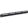 Патч-панель EKF TERACOM 19'' Cat.5E 1U неэкранированная UTP 24 порта RJ-45 110 IDC с органайзером TRC-PPNL-5EUTP-C1U24
