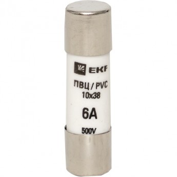 Плавкая вставка цилиндрическая EKF PROXIMA ПВЦ (10х38) 6А