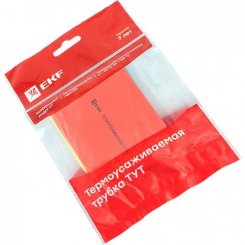 Термоусаживаемая трубка EKF PROXIMA ТУТ нг 50/25 набор:7 цветов по 3шт. 100мм.